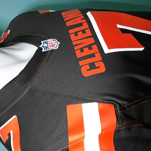 Cleveland Browns Dawg Pound #7 orange and brown football jersey. Small - Picture 7 of 10